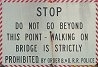 No Trespassing B&O RR